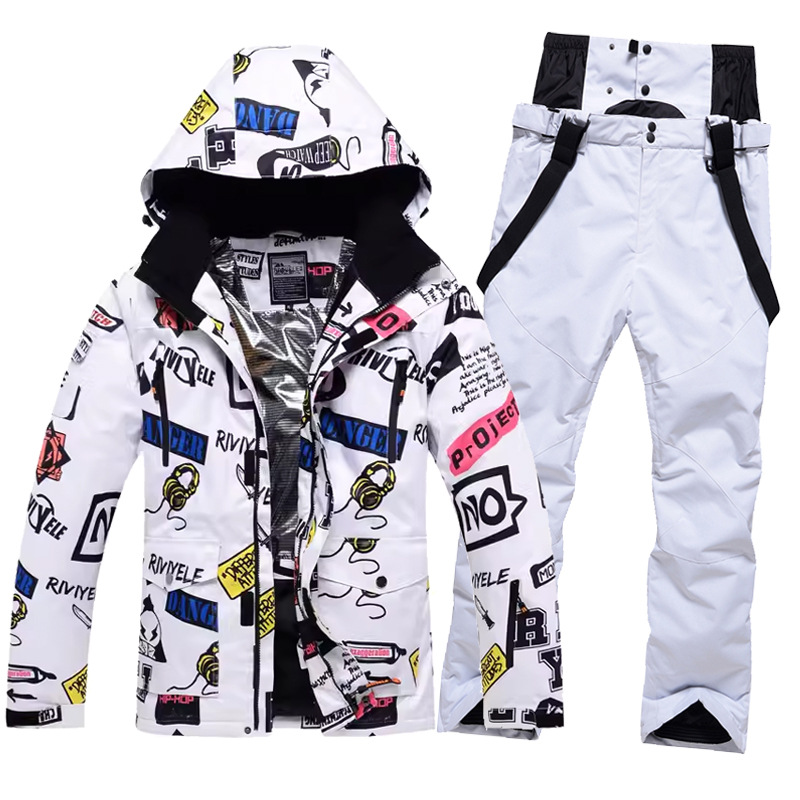 ski suits for men, windproof, waterproof, warm and breathable, one piece delivery, single and double board skiing clothes and pants_voghion.com