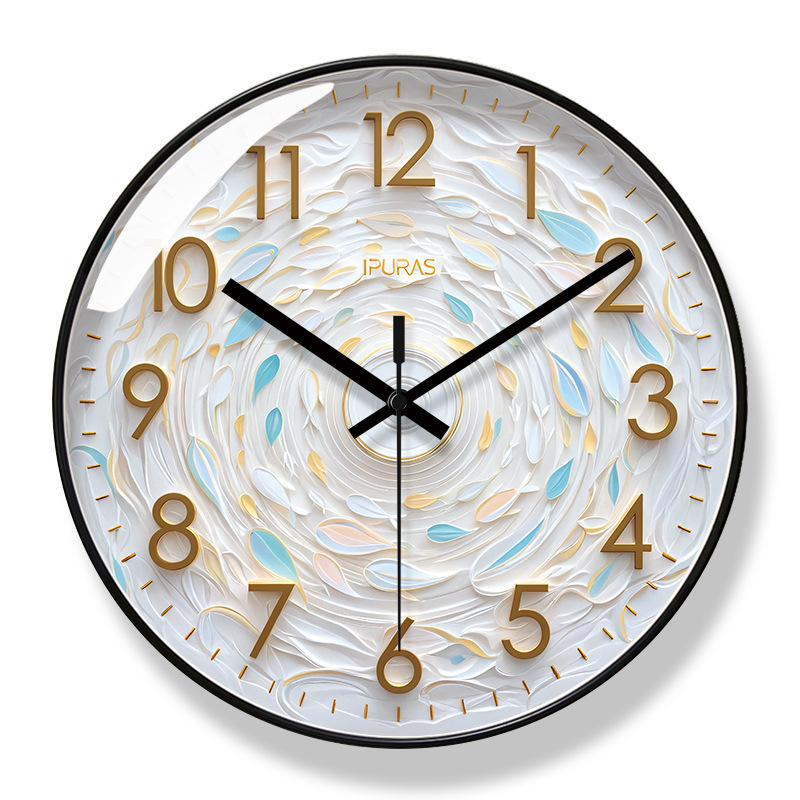 Ipla 7234 Living Room Mute Wall Clock Simple Fashion Clock Wall Home Creative Sweeping Seconds Round Quartz Clock