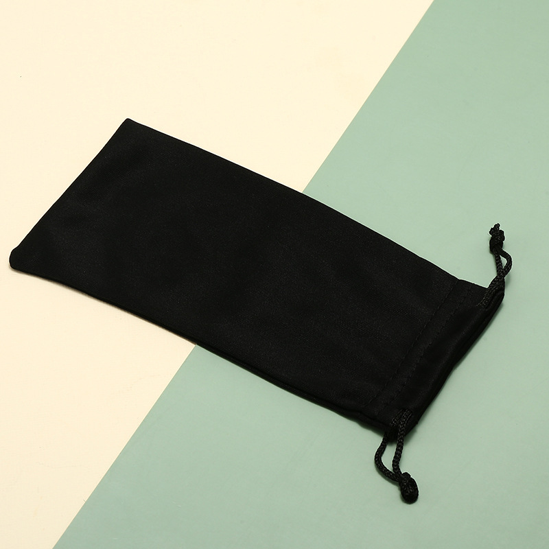 In-Stock Single, Double, and Triple Microfiber Glasses Pouch Solid Color Drawstring Fabric Storage Bag Sunglasses Pouch