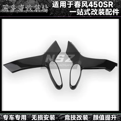 Fixed wind wing: modified black warrior GP - non-destructive-installation-radiator-guard-glossy-black-lower-part