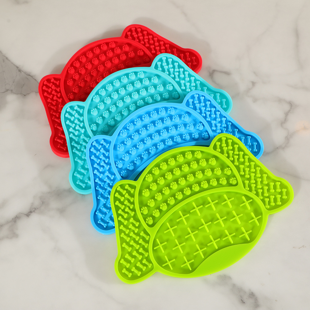 Food-grade silicone pet suction cup licking mat pet placemat…