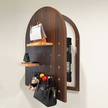 胡桃色电表箱装饰画配电箱电闸开关遮挡电表盒罩创意洞洞板置物架