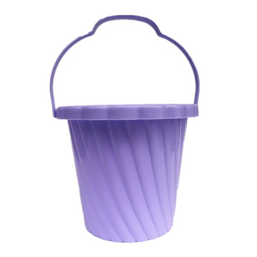 Children's Beach Bucket Plastic Bucket Small Bucket Playing in the Sand and Water Fishing Lace Bucket Beach Shovel Summer Interactive Toy