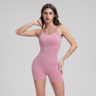 TT hot sale outdoor sports running casual shapewear summer cool sling shorts seamless yoga jumpsuit for women