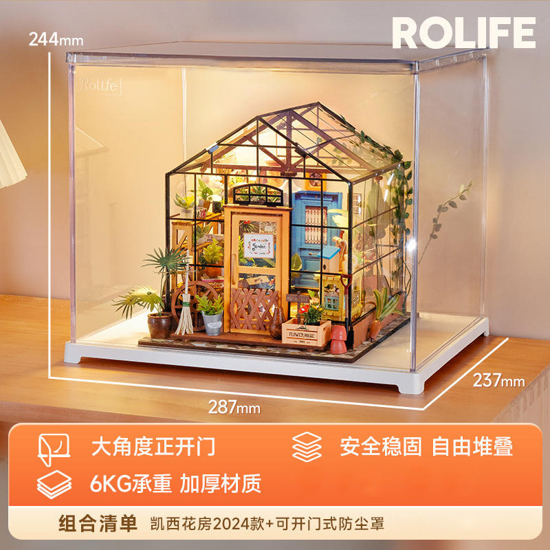 Ruo Wei Ruo Lai Kaixi Flower House Diy House Rompecabezas de la casa modelo de bricolaje Casa en miniatura Escena ensamblada Regalo de juguete