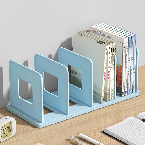 Book stand reading book clip desktop fixed textbook storage rack divider student file frame multi-grid storage bookshelf