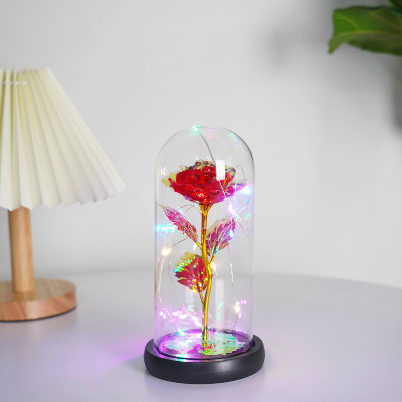 红色彩金玻璃罩