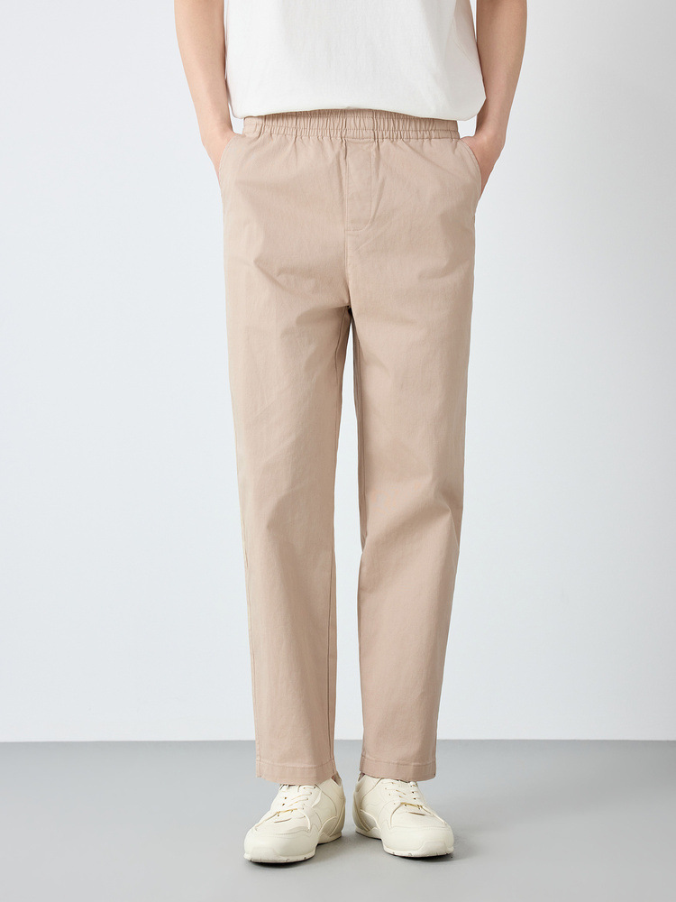 Quần kaki nam công sở ống đứng dáng thẳng vải cotton pha — đen chi tiết 4