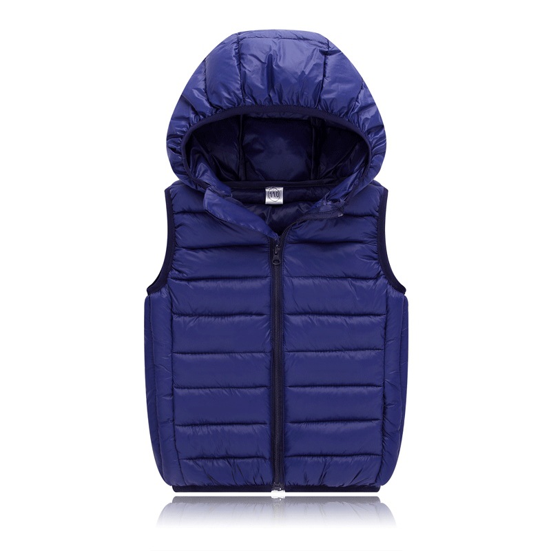 Chaleco de algodón ligero para niños Chaleco de bebé chaleco para niños niñas chaleco exterior con capucha para niños entrega de una pieza