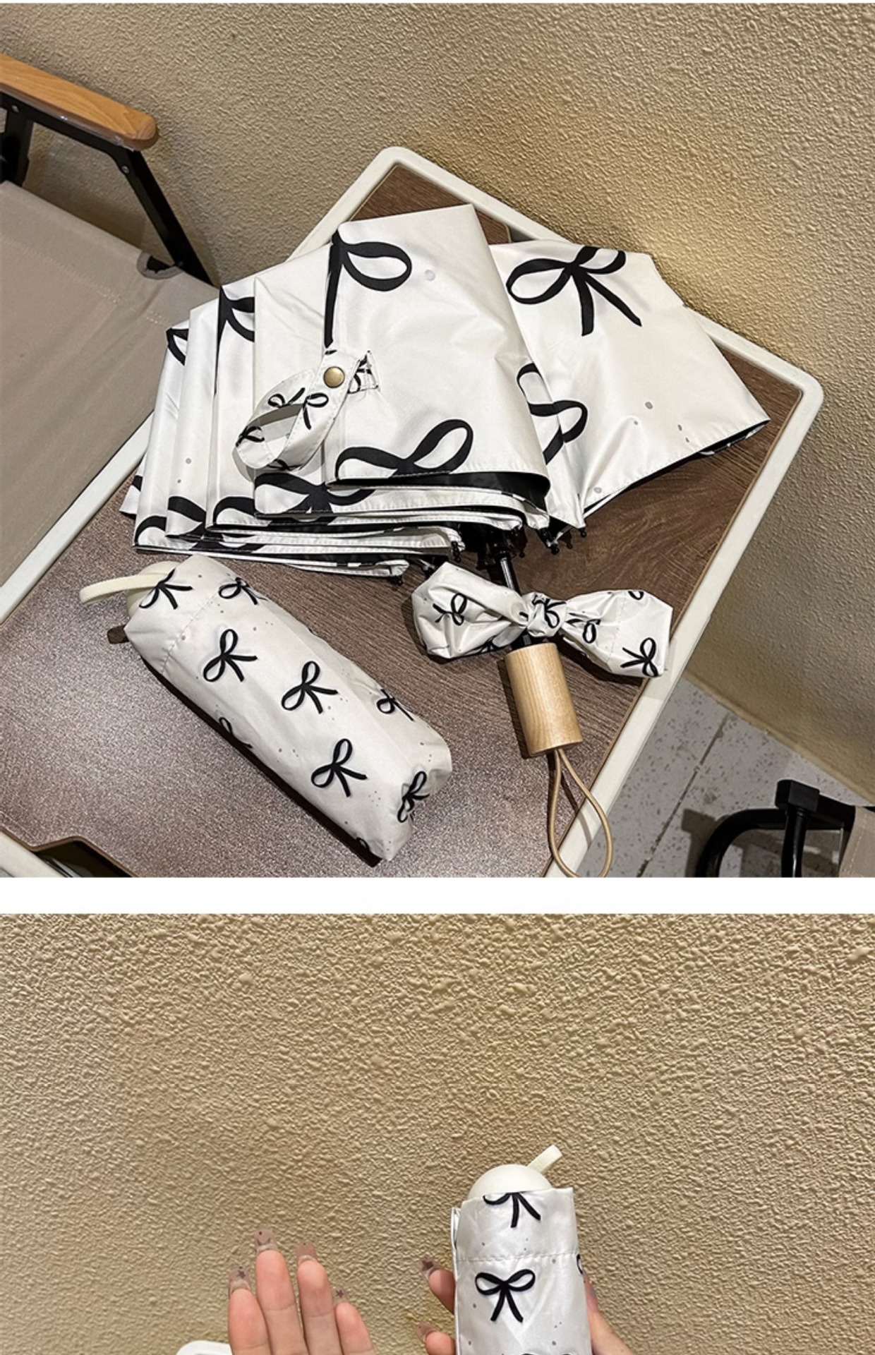 341g Weight Umbrella Home Textiles & Decor Type 50 Quantity Daily Occasion Bumping cloth, fiber, Steel Material Bow Knot Pattern All Seasons Season Simple Style Style Simple Style Bow Knot Bumping Cloth Fiber Steel Umbrella 3