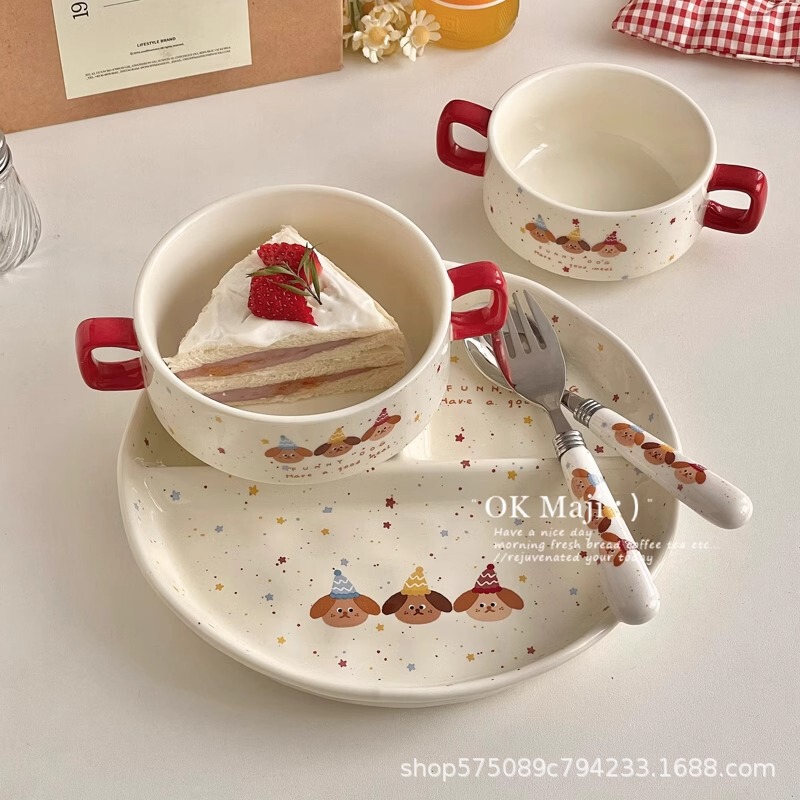 One-person Breakfast Tableware Dormitory Dish Children's Dish-sharing Dish Household Rice Bowl Dish Fat-reducing Dielectric Dish suit One-person Breakfast Tableware Dormitory Dish Children's Dish-sharing Dish Household Rice Bowl Dish Fat-reducing Dielectric Dish suit