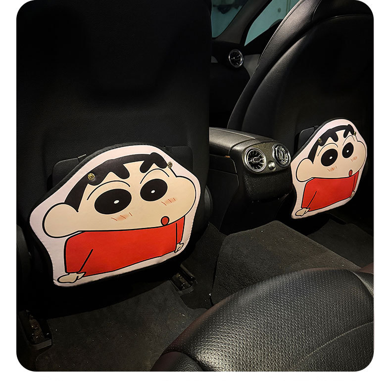 Crayon Shin-Chan Car Seat Back Anti-Kick Pad for Women Cute Car Leather Seat Back Anti-Fouling Pad Cartoon Protective Pad