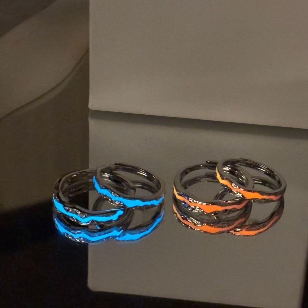 Silver Light Year Series Couple Rings That Can Light Up, High Aesthetic Value, Personalized Gifts for Best Friends, Birthday Gifts for Best Friends