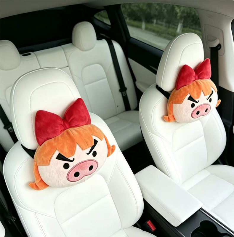 Little Policewoman Cartoon Cute Lady Car Headrest Comfortable Neck Pillow Cushion Personalized Stylish Car Headrest