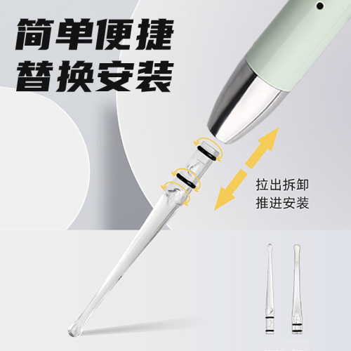 Wholesale luminous ear scoop set children's ear picking tools visible charging ear scoop luminous booger clip ear tweezers