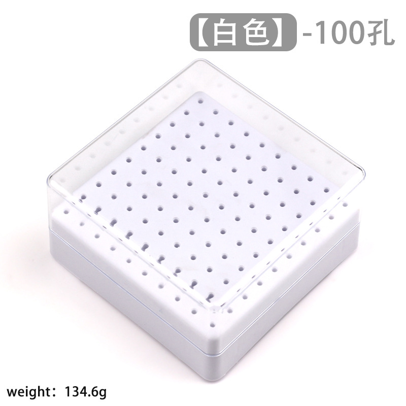 Manicura molienda cabeza caja de almacenamiento manicura molienda cabeza caja de limpieza polvo pantalla caja manicura caja de almacenamiento colección de herramientas