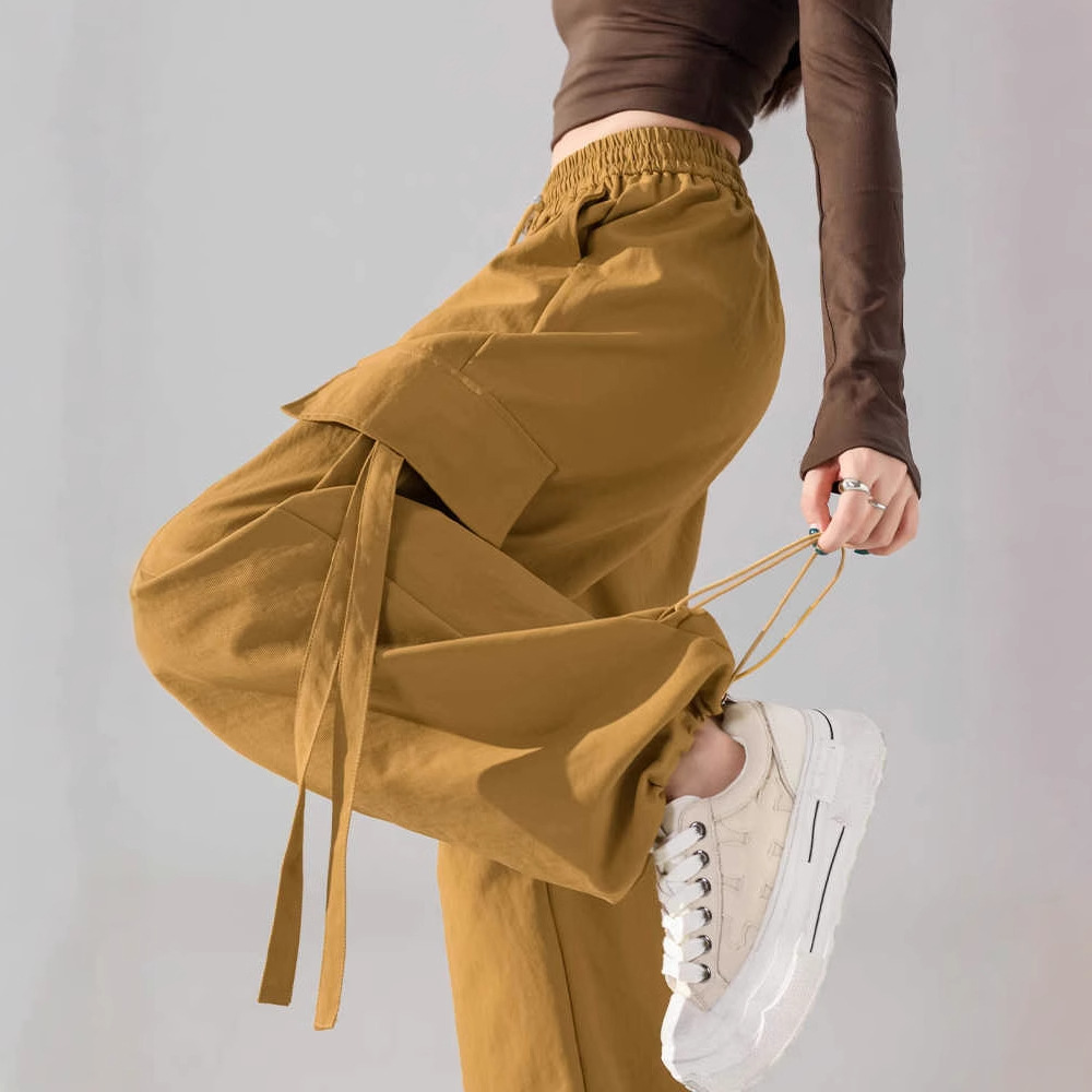 Pantalón tiro alto amarillo