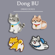 韩国artbox 可爱卡通刺绣小猫 小狗 小粉兔手机贴纸布贴