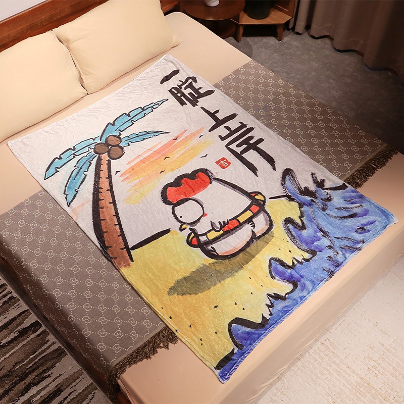 Leche mantas de peluche siesta de oficina delgada mantas de aire acondicionado de coral sofá de franela edredón pequeña cama