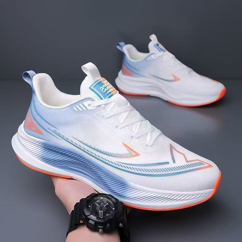 Zapatos de hombre de comercio exterior 2025 estudiantes de malla primavera y verano zapatos deportivos para estudiantes de secundaria transpirables y amortiguadores zapatos para correr casuales al por mayor