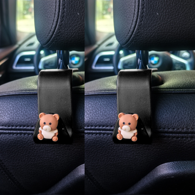 Gancho trasero del automóvil Gancho del respaldo del asiento Gancho multifuncional del automóvil del automóvil Gancho pequeño del automóvil Gancho del asiento de dibujos animados