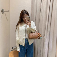 现货高版本RL拉夫小马经典刺绣老钱风翻领拉链夹克外套新款上衣女