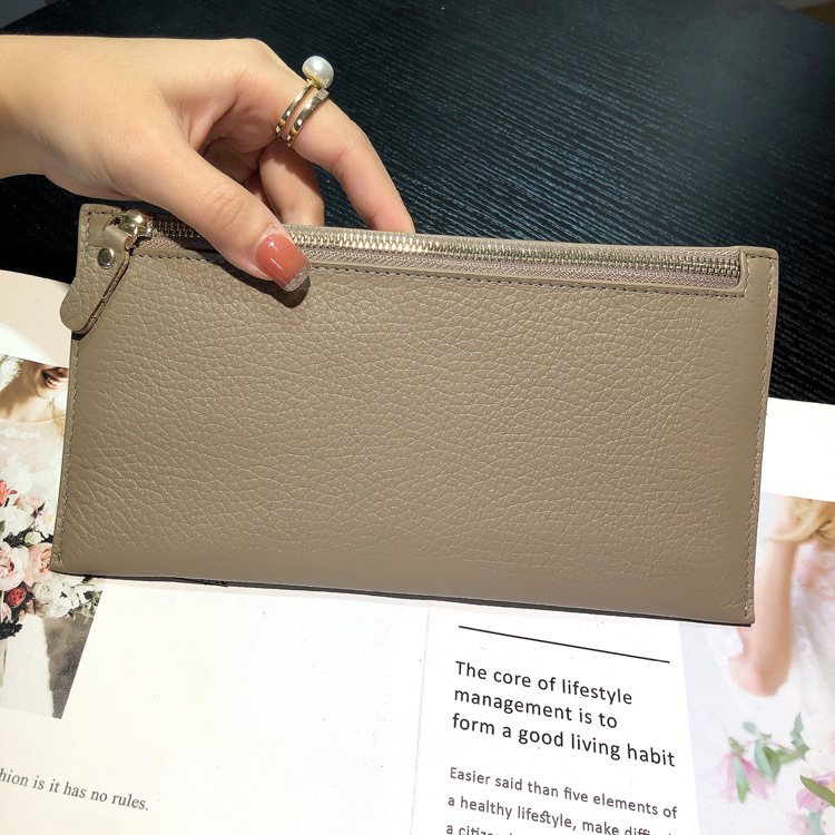 Genuine Leather Long Wallet For Women With Multiple Card Slots_voghion.com
