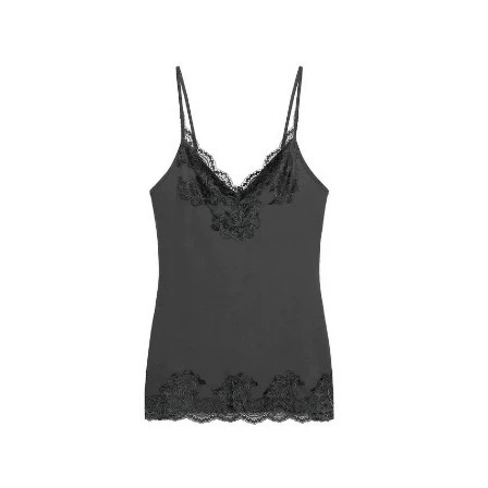 Taop&Za Spring and Summer New Women's Clothing V-Neck Spliced Lace Suspender Mini Vest 1223012 835