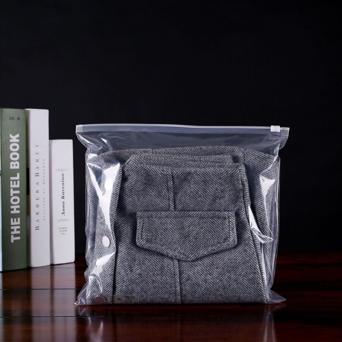 Bolsa con cremallera esmerilada, bolsa ziplock, bolsa de embalaje de plástico, sombrero, zapatos, antifaz, equipaje transfronterizo, bolsa de joyería, bolsa de ropa