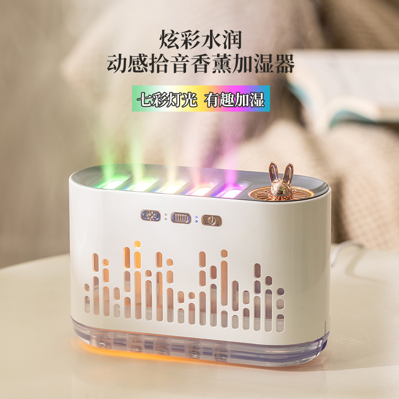 2025 新しいピックアップカラフルなダイナミックアロマセラピーマシン加湿器高価値ミュートホームベッドルームデスクトップ寮|undefined