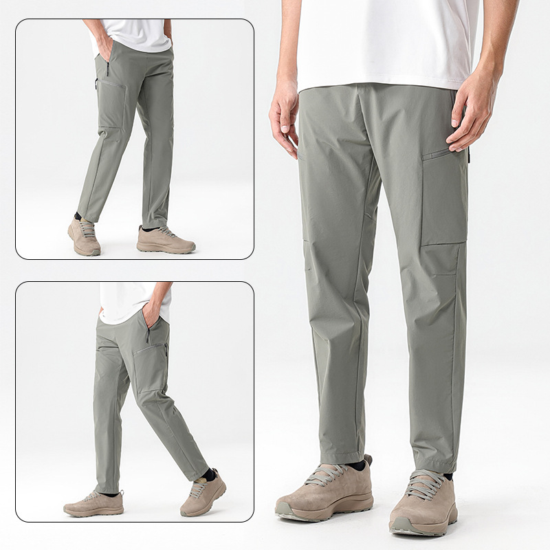 Japanese summer travel quick dry solid color breathable trousers