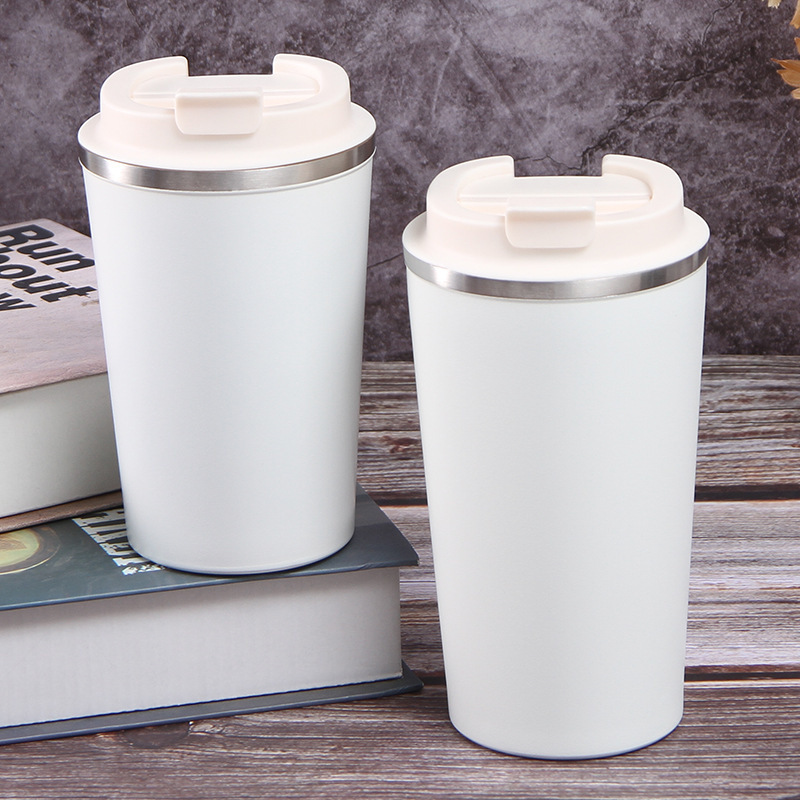 Nuevo acero inoxidable 304 taza portátil de aislamiento térmico de doble capa taza de café simple de moda taza de regalo corporativa