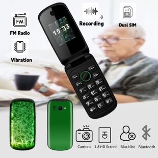 Mini Flip Button Phone for the Elderly, Folding Phone for the Elderly, Spare Phone, Cross-Border Small Phone for the Elderly, Low Price