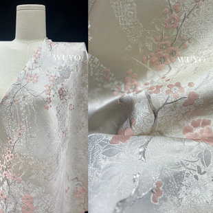 Worry-free fabric manufacturers supply plum blossom fragrance yarn-dyed jacquard fabric fabric national style design sense suit cheongsam skirt