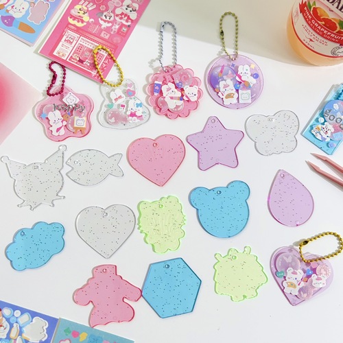 PS material chuck, various Gupan estimated card set diy ancient card card card pendant children's handmade keychain