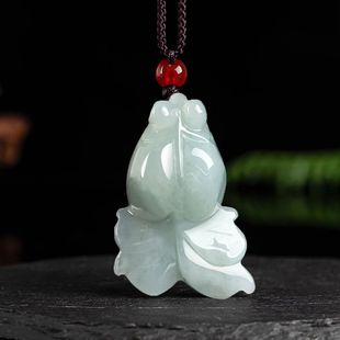 Natural Burmese A goods jadeite goldfish gold Jade Mantang pendant ice jade pendant flower piece men's and women's jade wholesale