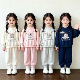 2026新款外贸甜美女童套装卫衣束脚裤秋款洋气韩版童装衣服两件套