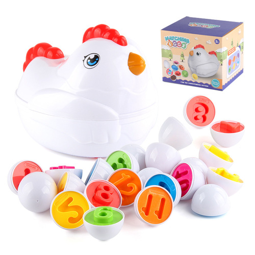 Cross-border new model baby early education matching assembled eggs simulated eggs gacha eggs early education educational toys for children
