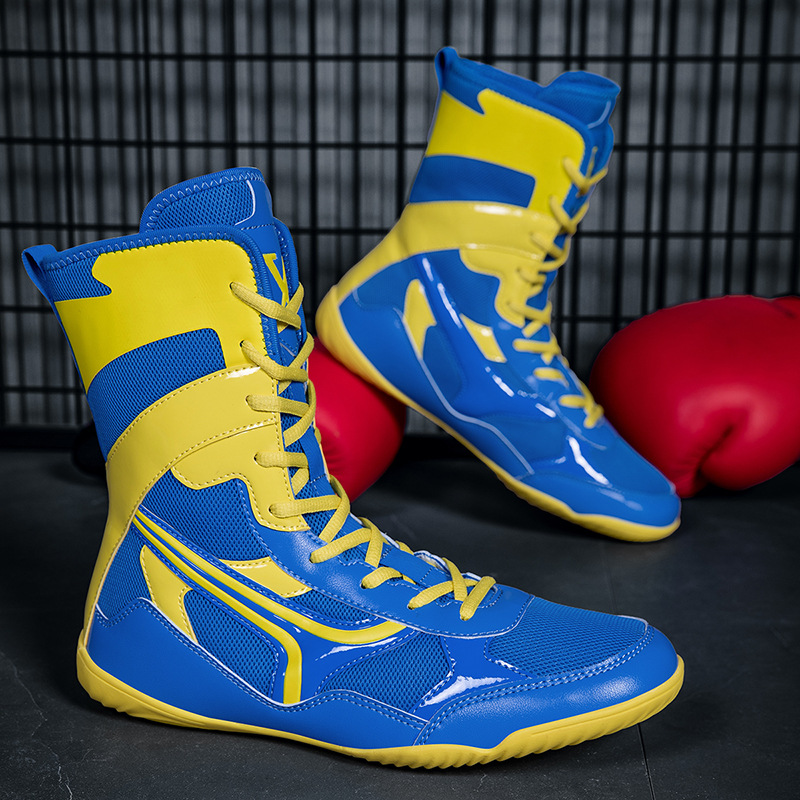 Professional Wrestling Shoes, Sanda Fighting Shoes, Non-Slip and Wear-Resistant Martial Arts Training Boxing Shoes, Taekwondo Muay Thai Men's Fighting Shoes