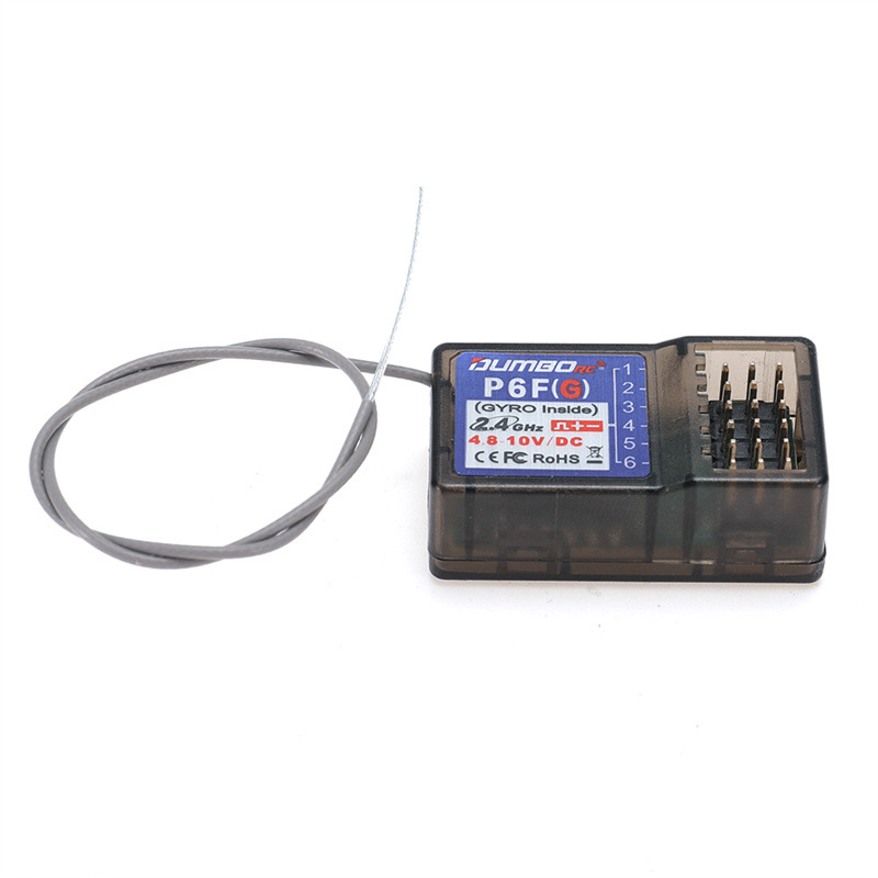 Control Remoto y Receptor Tipo Pistola para Modelismo X6 2.4G de Plástico para Autos Barcos y Tanques RC