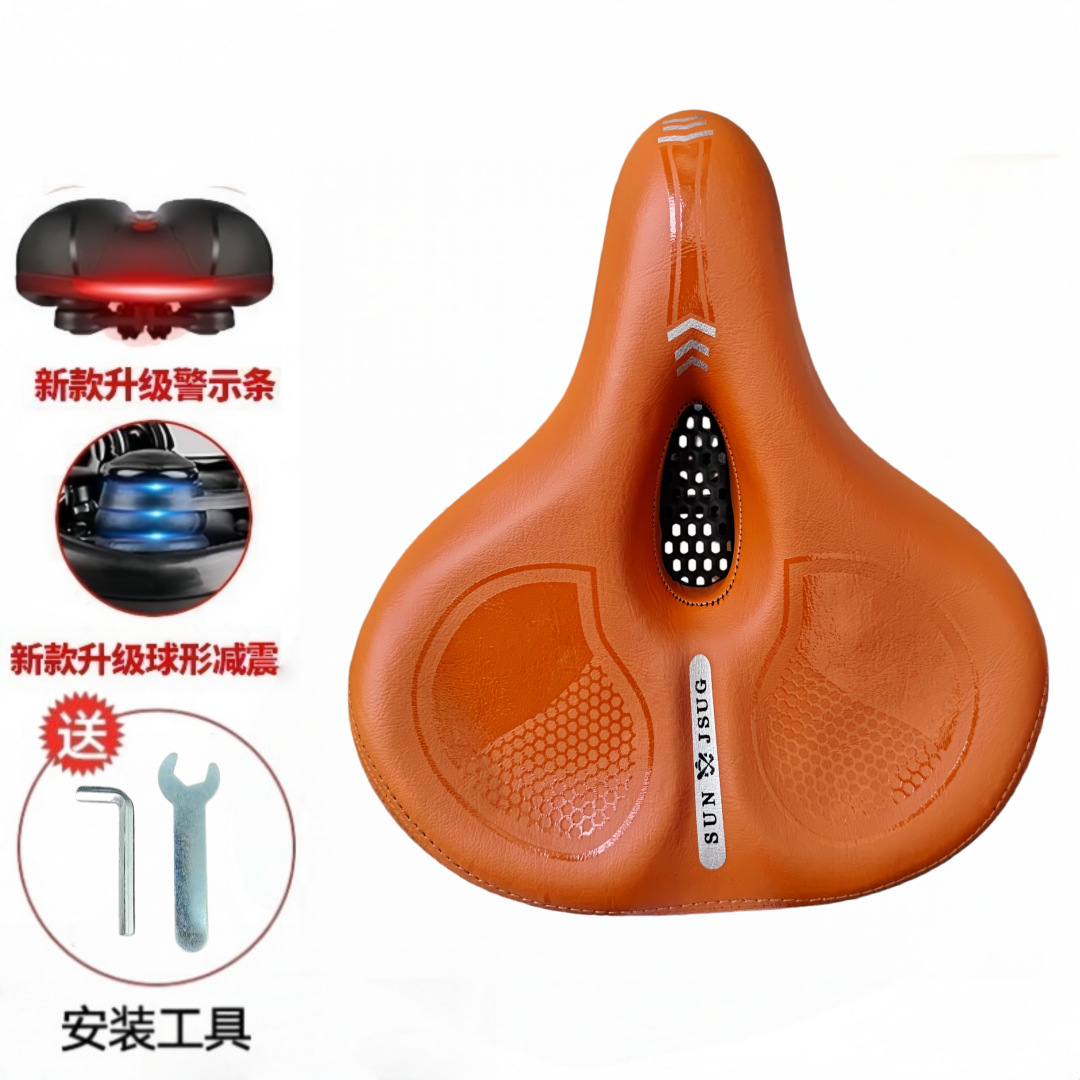 Cojín de bicicleta ultra suave anti-dolor de trasero cojín de bicicleta de montaña asiento de amortiguación grueso accesorios de bicicleta