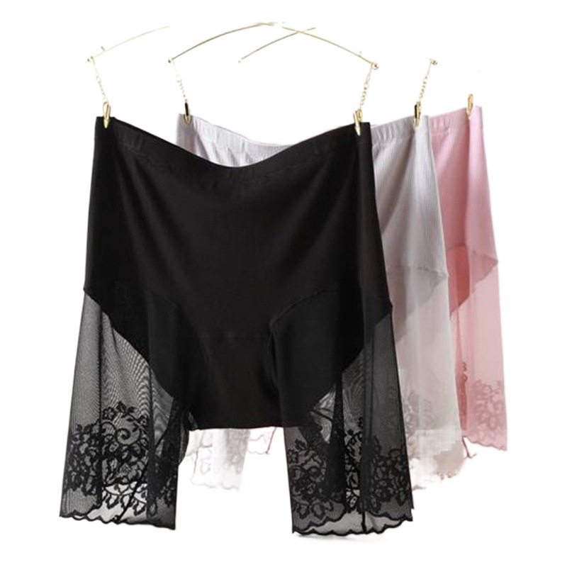 Los pantalones de seguridad anti-exposición de talla grande para mujer se pueden usar fuera de la delgada pierna antidesgaste ajustada cero vinculante cintura alta ropa interior de cinco puntos