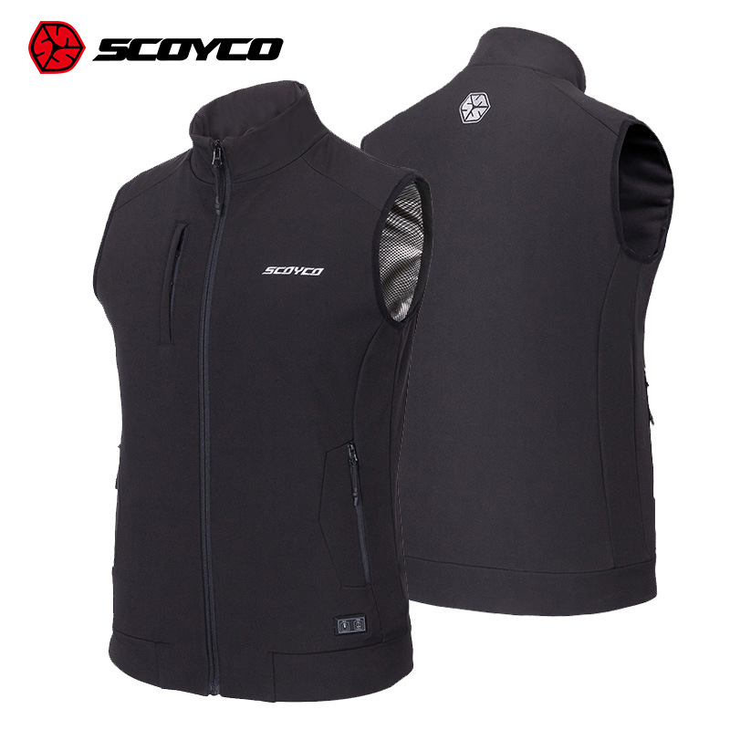 Saiyu SCOYCO motocicleta ciclismo ropa calefacción eléctrica chaleco invierno cálido a prueba de frío a prueba de viento a prueba de frío Chaleco de la motocicleta para los hombres