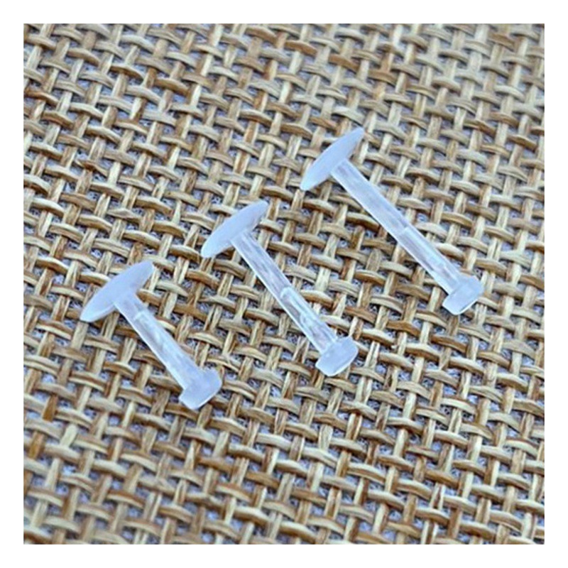 Cross-border transparent hollow T puncture accessories tongue nail UV nose nail mixed batch invisible acrylic lip nail