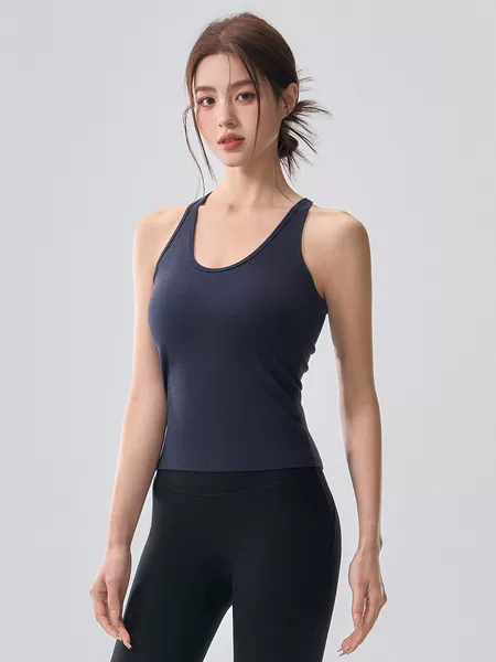 All-In-One Sports Vest with Beautiful Back Design, Slimming Yoga Wear, Bra, Running Training, Pilates Fitness Top