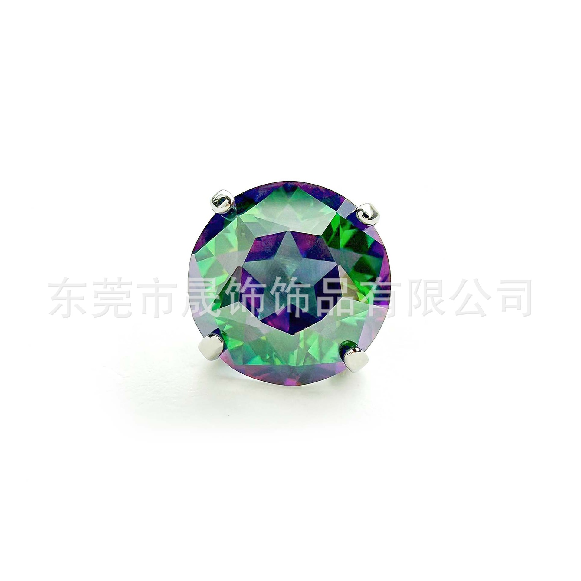 F136钛星星切锆石耳钉耳蜗钉G23钛合金内螺纹唇钉穿刺饰品耳骨钉