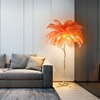 Industrial creative floor lamp, copper resin, internet celebrity, ostrich, light luxury style, American style