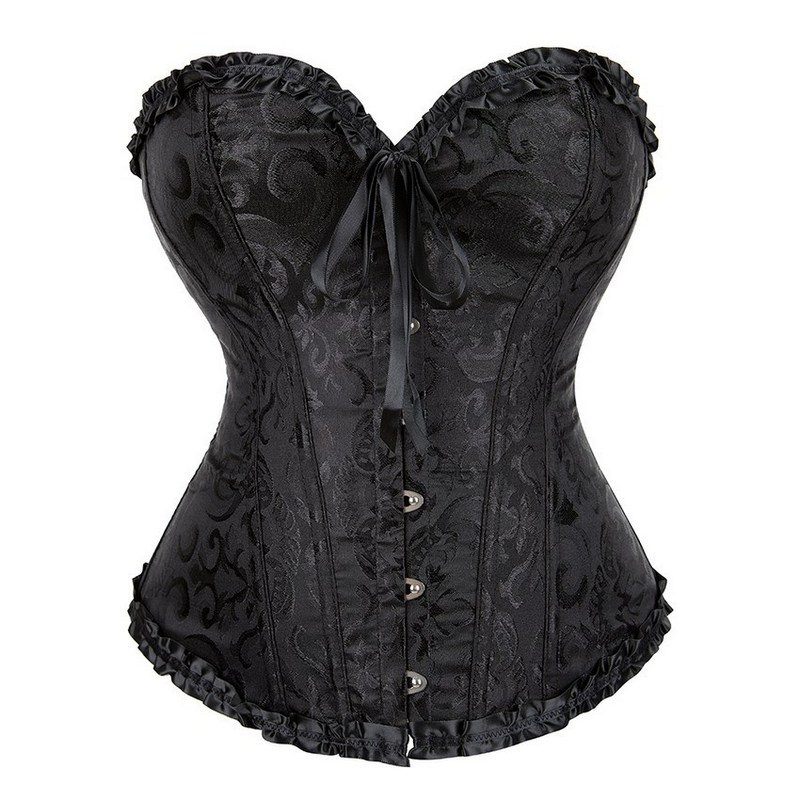 Multicolor Large Size Jacquard with Lace European and American Sexy Palace Corset Shapewear Bridal Corset Dress