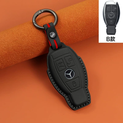 Car key bag, Key Cover C260L Gla Glc300L - black-type-b