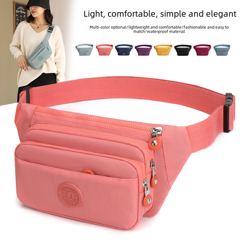 2024 New Colorful Casual Fashion Waist Bag Simple Minority Design Outdoor Sports Mom Shoulder Crossbody Chest Bag